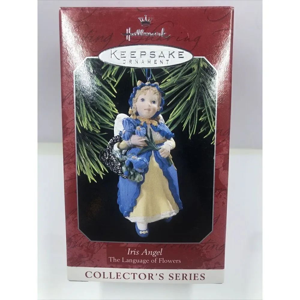 1998 HALLMARK KEEPSAKE CHRISTMAS ORNAMENT IRIS ANGEL #3 IN SERIES. VINTAGE